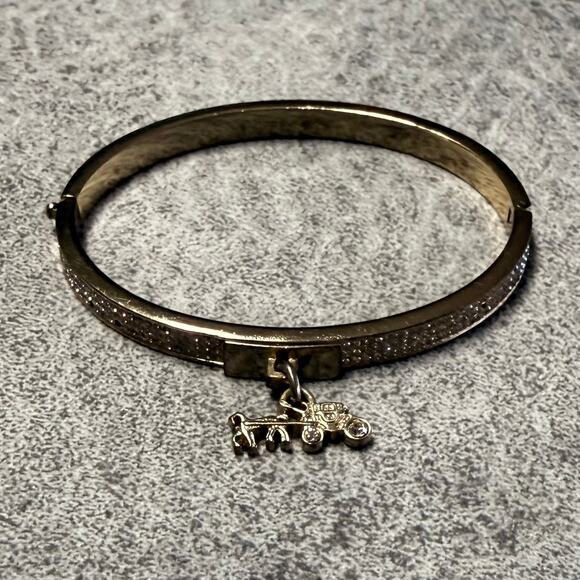 Coach Gold Charm Bangle Bracelet - Picture 1 of 6